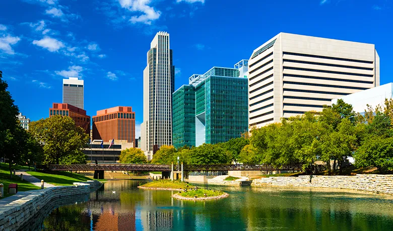 Skyline in Omaha Nebraska